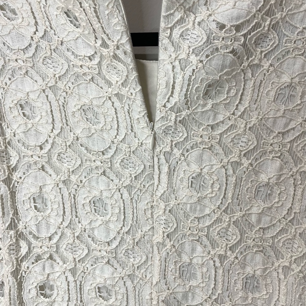 Ronni Nicole Mini Dress White Cream Lace Pearl Bodycon Y2K SZ 8 EUC - Picture 3 of 8